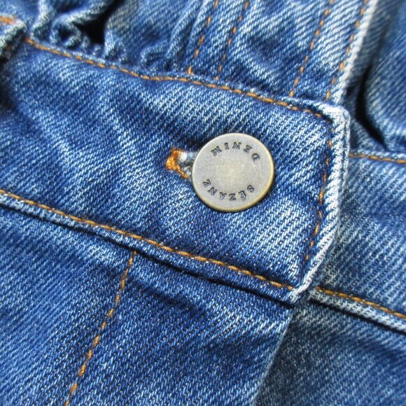 NWT Sezane Shae in Blue Denim Jean Mini Shirt Dress 36 / US 4 - Picture 7 of 12